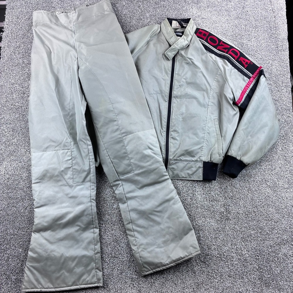Vintage Hondaline Racing Suit Jacket Pants Set Mens M Silver 3M Reflective USA